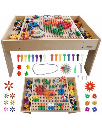 KOKA MĀCĪBU GALDS + STEM SIENAS PIEDERUMI - MASTERKIDZ