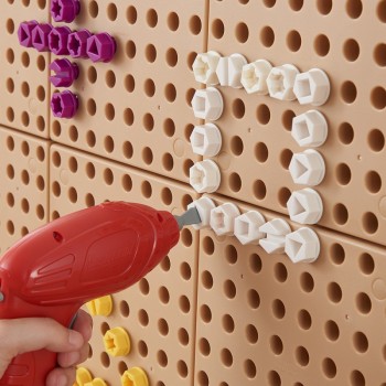 KRĀSAINO SKRŪVJU KOMPLEKTS STEM RADOŠAJAI TĀFELEI, 512 GABALI, DAŽĀDAS KRĀSAS - MASTERKIDZ