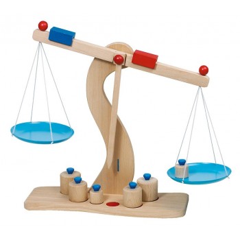 TOY WOODEN SCALE WITH WEIGHTS - GOKI