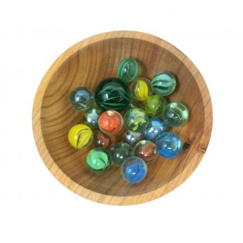 Colorful Glass Balls Beads Marbles, 21 pcs. Set - Goki