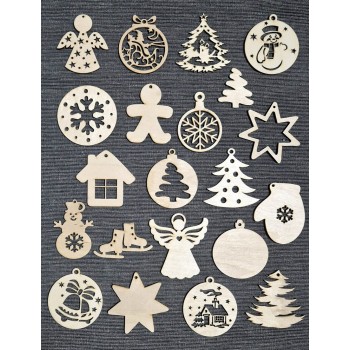 KOKA DEKORU KOMPLEKTS ZIEMASSVĒTKI, 21 GAB. - OUWAKIDS KOKA DEKORU KOMPLEKTS ZIEMASSVĒTKI, 21 GAB. - OUWAKIDS