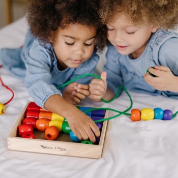 Lielo Koka Kreļļu Pērļu Komplekts Vēršanai - Melissa&Doug