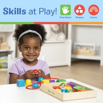 Lielo Koka Kreļļu Pērļu Komplekts Vēršanai - Melissa&Doug