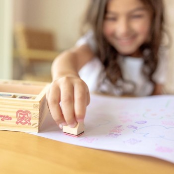 Koka Zīmogu Komplekts Butterflies And Hearts - MELISSA&DOUG