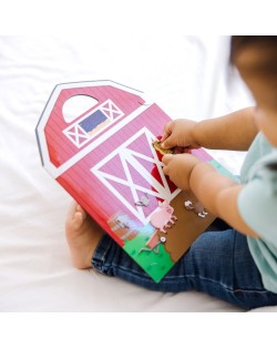 PUFĪGO UZLĪMJU KOMPLEKTS ON THE FARM - MELISSA&DOUG