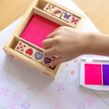 Koka Zīmogu Komplekts Butterflies And Hearts - MELISSA&DOUG