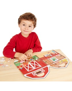 PUFĪGO UZLĪMJU KOMPLEKTS ON THE FARM - MELISSA&DOUG