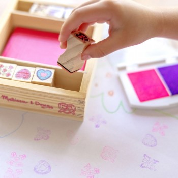 Koka Zīmogu Komplekts Butterflies And Hearts - MELISSA&DOUG