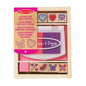 Koka Zīmogu Komplekts Butterflies And Hearts - MELISSA&DOUG