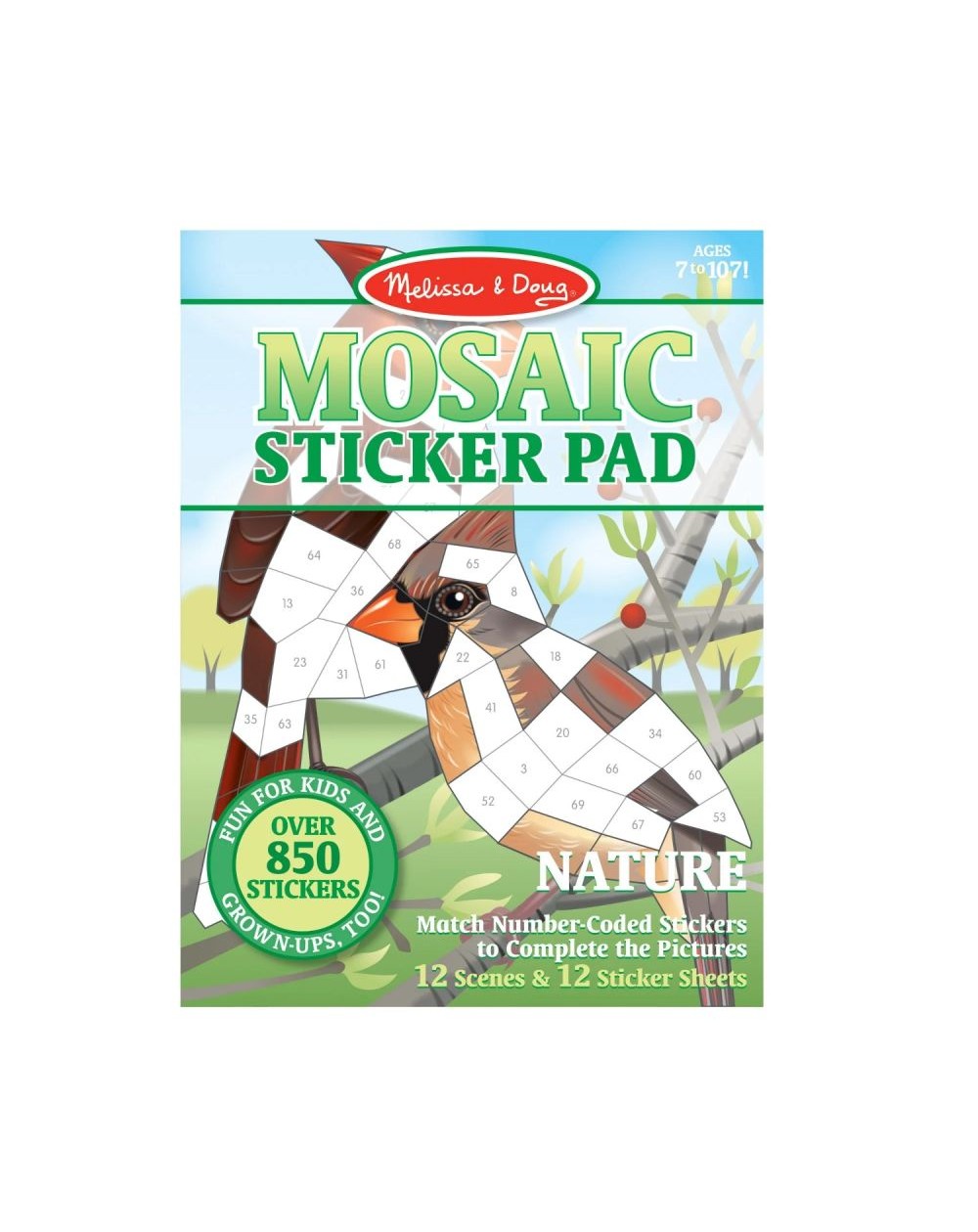 Mozaīkas Uzlīmju Bloks Nature - MELISSA&DOUG