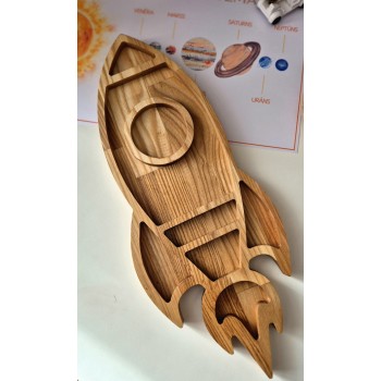 ROCKET SENSORY WOODEN TRAY BOX CONTAINER - OUWAKIDS