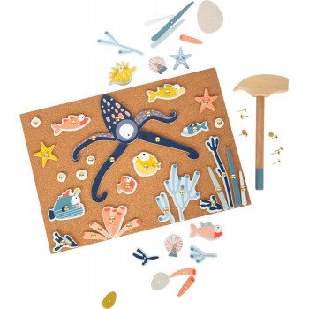 CREATIVE AND DEVELOPMENTAL SET GAME WITH NAILS SEALIFE - SMALL FOOT CREATIVE AND DEVELOPMENTAL SET GAME WITH NAILS SEALIFE - SMALL FOOT