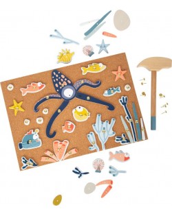 RADOŠS ATTĪSTOŠS KOMPLEKTS SPĒLE AR NAGLIŅĀM SEALIFE - SMALL FOOT