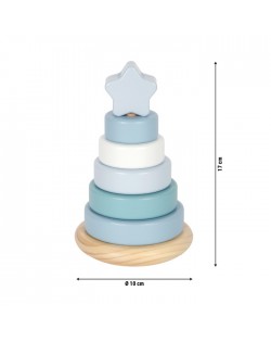 KOKA TORNIS PIRAMĪDA ZILOS TOŅOS - SMALL FOOT