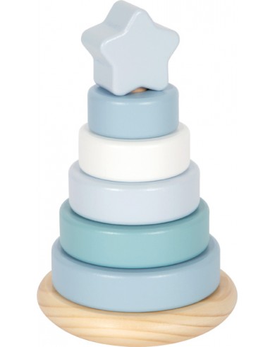 KOKA TORNIS PIRAMĪDA ZILOS TOŅOS - SMALL FOOT