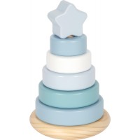 WOODEN TOWER PYRAMID IN BLUE SHADES - SMALL FOOT