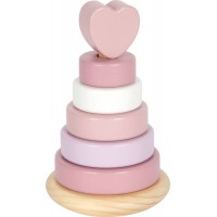 WOODEN TOWER PYRAMID IN PINK SHADES - SMALL FOOT