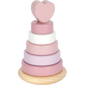 WOODEN TOWER PYRAMID IN PINK SHADES - SMALL FOOT