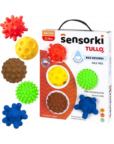 Sensorās bumbiņas, bez caurumiem, 5 gab. - TULLO