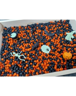 HALLOWEEN CLASSIC, KRĀSOTU ZIRŅU MAISĪJUMS, SENSORO ROTAĻU MATERIĀLS, BĀZE - OUWAKIDS