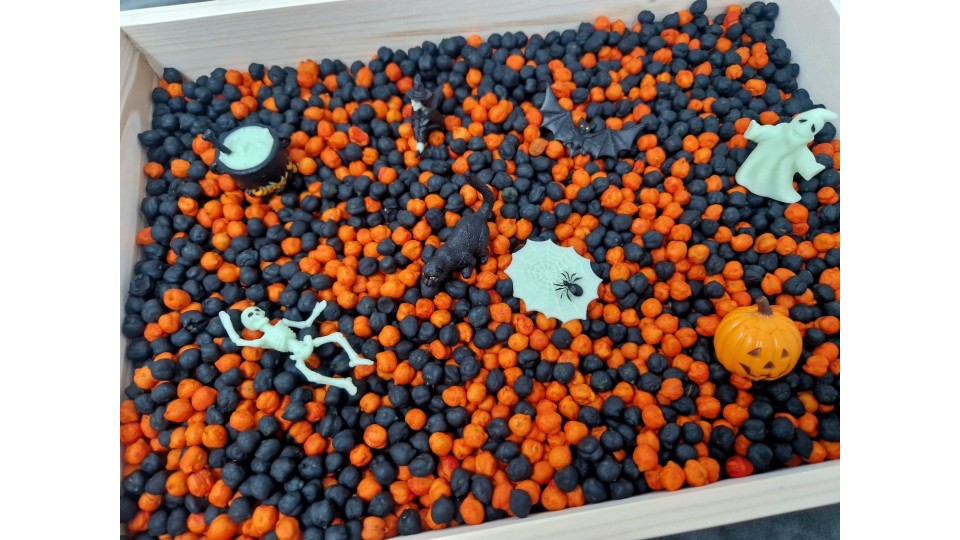 HALLOWEEN CLASSIC CHRISTMAS, KRĀSOTU ZIRŅU MAISĪJUMS, SENSORO ROTAĻU MATERIĀLS, BĀZE - OUWAKIDS
