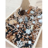 WINTER TIME IN WOODS SENSORO ROTAĻU KOMPLEKTS AR KOKA PAPLĀTI - OUWAKIDS