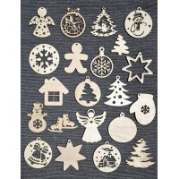 KOKA DEKORU KOMPLEKTS ZIEMASSVĒTKI, 21 GAB. - OUWAKIDS KOKA DEKORU KOMPLEKTS ZIEMASSVĒTKI, 21 GAB. - OUWAKIDS