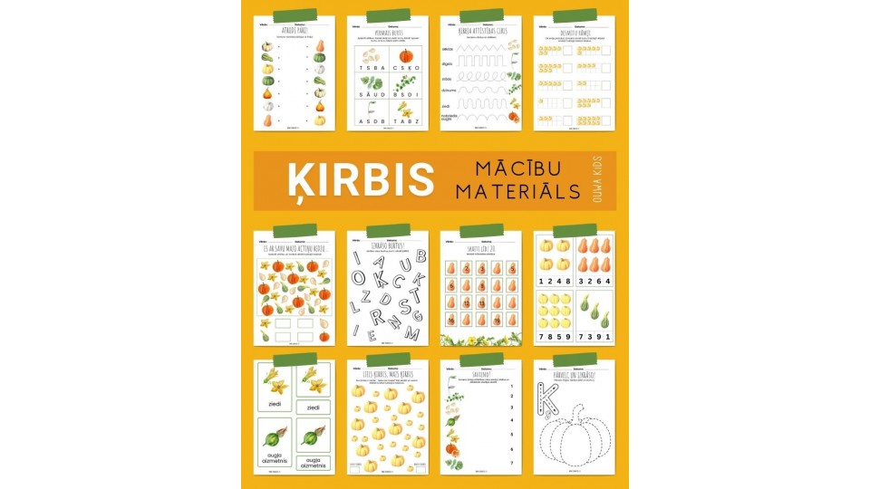 DIGITĀLS MĀCĪBU MATERIĀLS ĶIRBIS 30 LAPAS - OUWAKIDS
