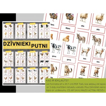 DZĪVNIEKI UN PUTNI LAUKU SĒTĀ, DIGITĀLS MATERIĀLS - OUWAKIDS