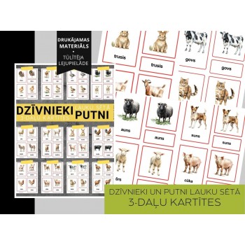 DZĪVNIEKI UN PUTNI LAUKU SĒTĀ, DIGITĀLS MATERIĀLS - OUWAKIDS