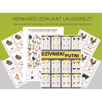 DZĪVNIEKI UN PUTNI LAUKU SĒTĀ, DIGITĀLS MATERIĀLS - OUWAKIDS