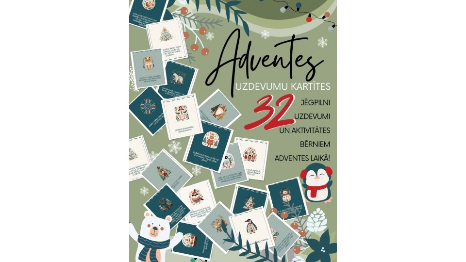 ADVENTES KALENDĀRA UZDEVUMI, 32 KARTĪTES, DIGITĀLS MATERIĀLS - OUWAKIDS ADVENTES KALENDĀRA UZDEVUMI, 32 KARTĪTES, DIGITĀLS MATERIĀLS - OUWAKIDS