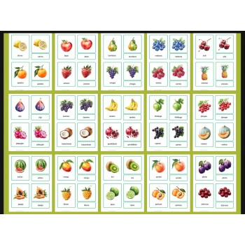 3-DAĻU KARTĪTES AUGĻI UN OGAS, DIGITĀLS MATERIĀLS - OUWAKIDS