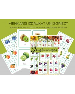  3-DAĻU KARTĪTES AUGĻI UN OGAS, DIGITĀLS MATERIĀLS - OUWAKIDS