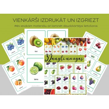 3-DAĻU KARTĪTES AUGĻI UN OGAS, DIGITĀLS MATERIĀLS - OUWAKIDS