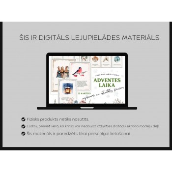 ADVENTES UZDEVUMI UN AKTIVITĀTES BĒRNIEM, 32 KARTĪTES, DIGITĀLS MATERIĀLS - OUWAKIDS ADVENTES UZDEVUMI UN AKTIVITĀTES BĒRNIEM, 32 KARTĪTES, DIGITĀLS MATERIĀLS - OUWAKIDS