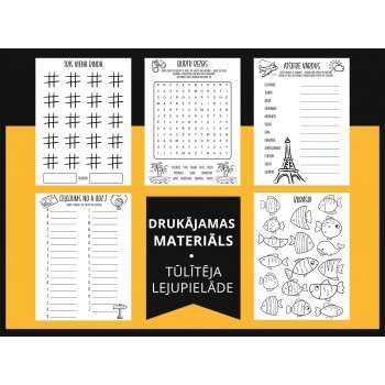 BĒRNU CEĻOJUMA DIENASGRĀMATA – 25 LAPAS AR UZDEVUMIEM, SPĒLĒM, AKTIVITĀTĒM, DIGITĀLS MATERIĀLS - OUWAKIDS