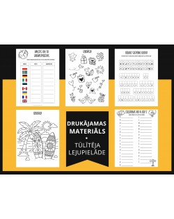 BĒRNU CEĻOJUMA DIENASGRĀMATA – 25 LAPAS AR UZDEVUMIEM, SPĒLĒM, AKTIVITĀTĒM, DIGITĀLS MATERIĀLS - OUWAKIDS