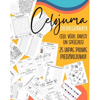 BĒRNU CEĻOJUMA DIENASGRĀMATA – 25 LAPAS AR UZDEVUMIEM, SPĒLĒM, AKTIVITĀTĒM, DIGITĀLS MATERIĀLS - OUWAKIDS