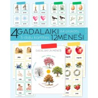 4 GADALAIKI UN 12 MĒNEŠI, PLAKĀTS UN 3-DAĻU KARTĪTES, DIGITĀLS MATERIĀLS - OUWAKIDS 4 GADALAIKI UN 12 MĒNEŠI, PLAKĀTS UN 3-DAĻU KARTĪTES, DIGITĀLS MATERIĀLS - OUWAKIDS