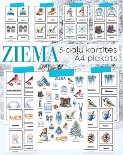 ZIEMA, PLAKĀTS UN 3-DAĻU KARTĪTES, ATGĀDNES, DIGITĀLS MATERIĀLS - OUWAKIDS