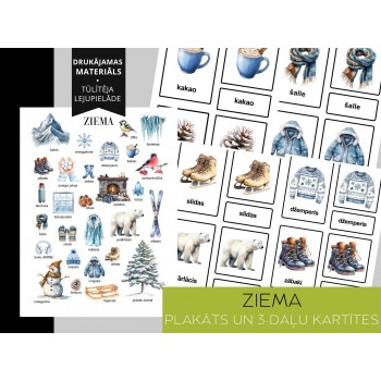 ZIEMA, PLAKĀTS UN 3-DAĻU KARTĪTES, ATGĀDNES, DIGITĀLS MATERIĀLS - OUWAKIDS ZIEMA, PLAKĀTS UN 3-DAĻU KARTĪTES, ATGĀDNES, DIGITĀLS MATERIĀLS - OUWAKIDS