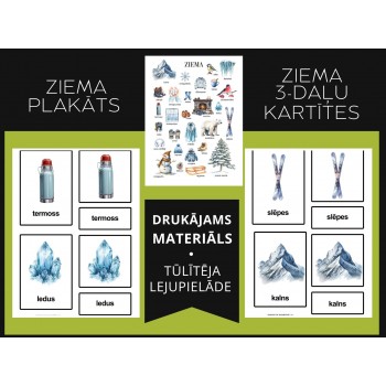 ZIEMA, PLAKĀTS UN 3-DAĻU KARTĪTES, ATGĀDNES, DIGITĀLS MATERIĀLS - OUWAKIDS ZIEMA, PLAKĀTS UN 3-DAĻU KARTĪTES, ATGĀDNES, DIGITĀLS MATERIĀLS - OUWAKIDS