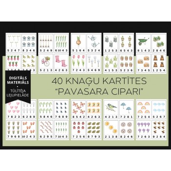 Knaģu Kartītes "Pavasara Cipari" - OUWAKIDS