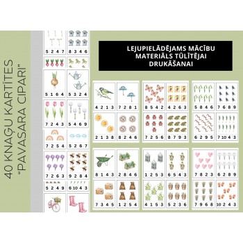 Knaģu Kartītes "Pavasara Cipari" - OUWAKIDS