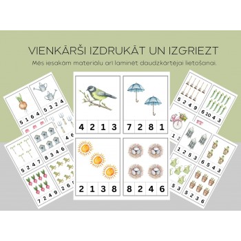 Knaģu Kartītes "Pavasara Cipari" - OUWAKIDS