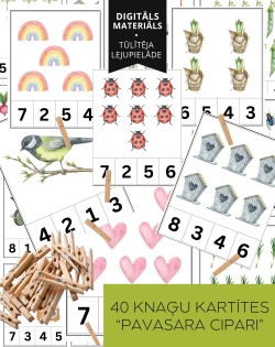 Knaģu Kartītes "Pavasara Cipari" - OUWAKIDS