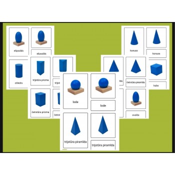 GEOMETRIC SHAPES 3-PART CARDS, DIGITAL MATERIAL - OUWAKIDS