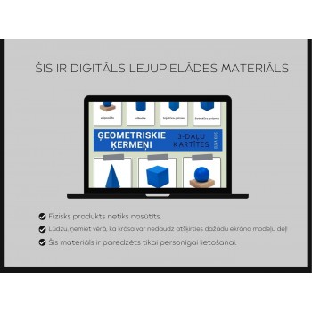 GEOMETRIC SHAPES 3-PART CARDS, DIGITAL MATERIAL - OUWAKIDS