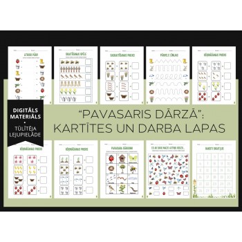 Spring in the Garden A4 Poster, 3-Part Cards and Worksheets - OUWAKIDS